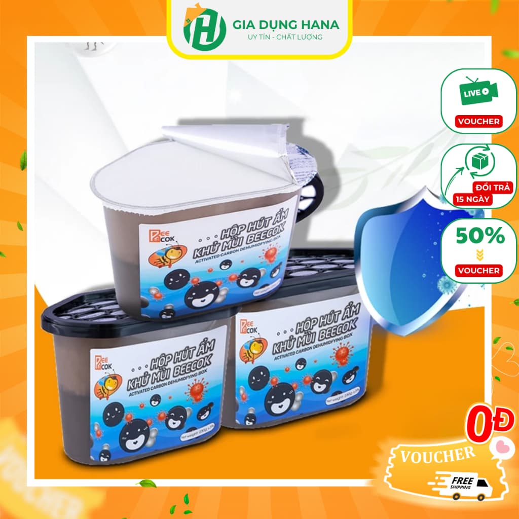 Combo 10 Hộp Hút Ẩm Đa Năng Giúp Chống Ẩm Mốc Và Khử Mùi Cho Tủ Quần Áo Hiệu Quả 230gr
