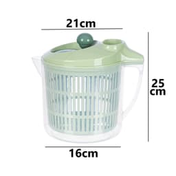 Bộ ca rổ quay rau sống 6L nhựa VIỆT NHẬT - Trong suốt, 2 lớp tách nước, vắt nhanh khô - 3516 rh98 3