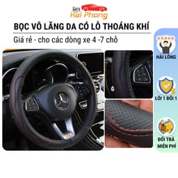 Bọc vô lăng da, có lỗ thoáng khí GIÁ RẺ size 38cm phù hợp các dòng xe ô tô 1
