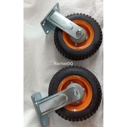 [DQN]Bánh Xe Đẩy  Mâm Vàng Dày 20Cm Càng 6 Ly Chịu Tải Nặng (Có Nắp Chắn Bi Chống Rỉ) 4