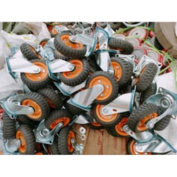 [KKTHN] Bộ 4 Bánh Xe Đẩy Hàng Vàng Đường Kính 16Cm Tải Trọng 400kg 3