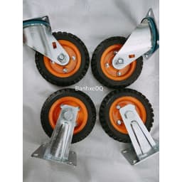 [KKTHN] Bộ 4 Bánh Xe Đẩy Hàng Vàng Đường Kính 16Cm Tải Trọng 400kg 1