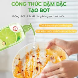 Nước rửa chén TopGia hương chanh, gừng, bưởi chiết xuất tự nhiên, làm sạch dầu mỡ và bảo vệ da tay hiệu quả. 3