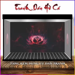 Tranh 3D dán hồ cá - tranh dán bể cá cảnh - decal dán bể cá thuỷ sinh - CÓ SẴN KEO DÁN 1