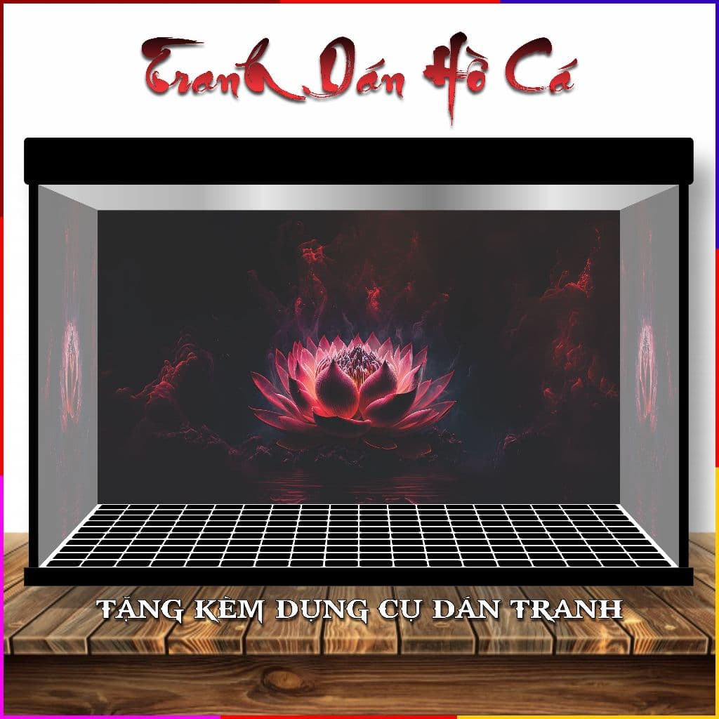 Tranh 3D dán hồ cá - tranh dán bể cá cảnh - decal dán bể cá thuỷ sinh - CÓ SẴN KEO DÁN