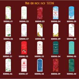 [ Chai 500Ml ] Nhãn dán nước suối + Combo (Nhãn dán + Chai Bầu 500ml + nơ) Trang Trí Đám Cưới, Đám Hỏi 3