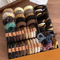 Set 136 Dây Chun Buộc Tóc nhiều mẫu phong cách hàn quốc  - Dây,Thun Cột Tóc Đuôi Ngựa Nhiều Kiểu Hàn Quốc 6