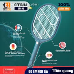 Vợt Muỗi Điện Quang ĐQ EMR09 GW tích hợp đèn LED chiếu sáng pin lâu 3