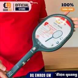 Vợt Muỗi Điện Quang ĐQ EMR09 GW tích hợp đèn LED chiếu sáng pin lâu 7