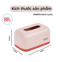 Hộp đựng giấy chữ nhật Hokori Việt Nhật 2705, Hộp giấy để bàn sang trong cho nhà cửa, quán ăn, văn phòng 02282 6