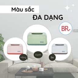 Hộp đựng giấy chữ nhật Hokori Việt Nhật 2705, Hộp giấy để bàn sang trong cho nhà cửa, quán ăn, văn phòng 02282 3