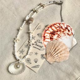 [Sẵn] Bộ Vòng Cổ Và Vòng Tay Đi Biển Ocean Charm Hạt Cườm Mặt Vỏ Sò Ốc Phụ Kiện Trang Sức Dây Chuyền Biển 3