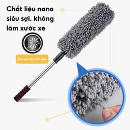 Chổi Quét Bụi Ô Tô Chổi Vệ Sinh Xe Hơi Lông Mềm Chổi Lau Bụi Cán Dài Dụng Cụ Vệ Sinh Nội Thất Ô Tô 7
