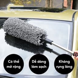 Chổi Quét Bụi Ô Tô Chổi Vệ Sinh Xe Hơi Lông Mềm Chổi Lau Bụi Cán Dài Dụng Cụ Vệ Sinh Nội Thất Ô Tô 2