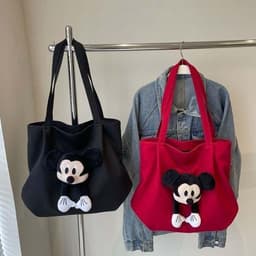 Túi xách chuột Mickey, Túi đeo vai di động dung tích lớn búp bê chuột Mickey hoạt hình dễ thương 5