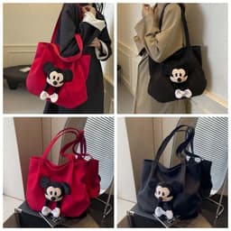 Túi xách chuột Mickey, Túi đeo vai di động dung tích lớn búp bê chuột Mickey hoạt hình dễ thương 1