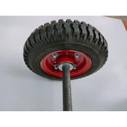 [KKTHN] Bộ 2 Bánh Xe Đỏ Đường Kính 20cm + Trục Ốc Phi 18 Cho Xe Kéo, Xe Đẩy 2 Bánh 4