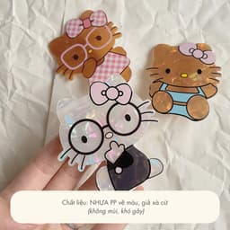 Kẹp Tóc Mái Hello Kitty NHÀ CÚ Nhựa Xinh Xắn Kute Phong Cách Hàn Quốc Hot Trend Nữ 6015 2