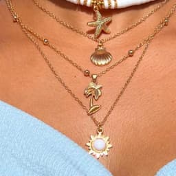 Set 4 Vòng Cổ Đi Biển Mặt Sò Ốc Biển Tự Nhiên Vintage Unisex - Phụ Kiện Đi Biển 6
