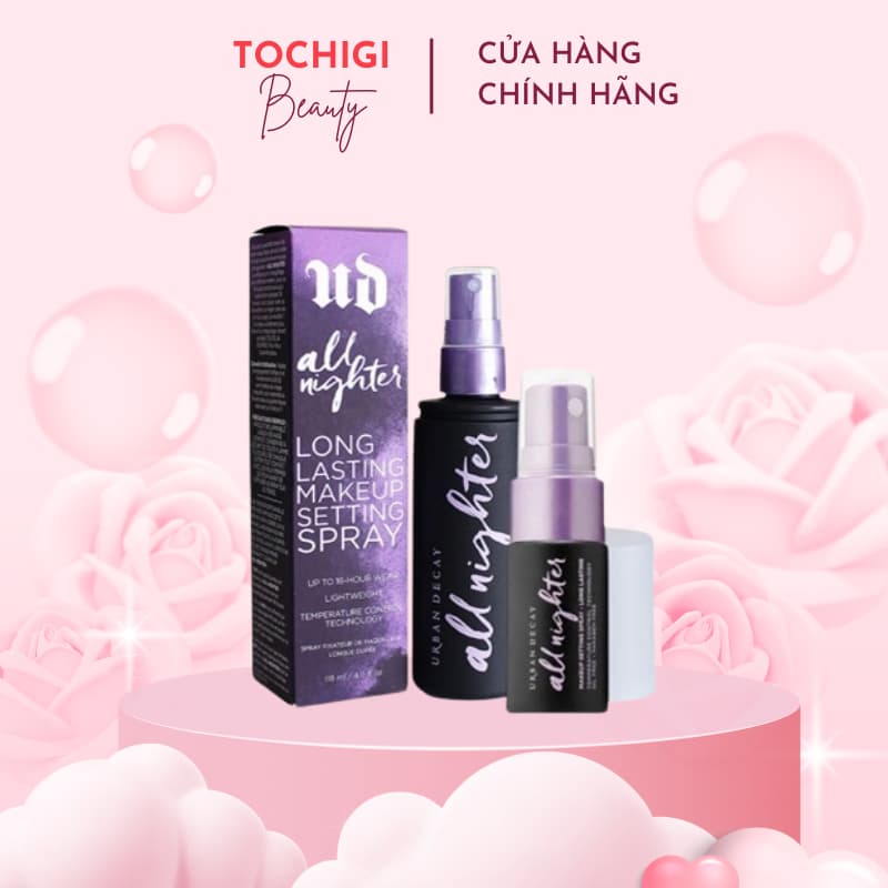 Xịt Khoá Lớp Trang Điểm Urban Decay All Night Xịt Khoá Make Up Bền Màu Giúp Cố Định Lớp Trang Điểm