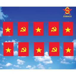 Dây 20 lá cờ treo, dây cờ Việt Nam, dây cờ Tổ Quốc , Đảng trang trí Tết,lễ hội dài gồm 20 cờ 7
