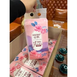 Thùng 6 Bịch Giấy Treo SIPIAO Hoa Tím 1280 Tờ Nội Địa Trung, Giấy Rút Đa Năng 4 Lớp Chính Hãng FACE MASK. STORE 1