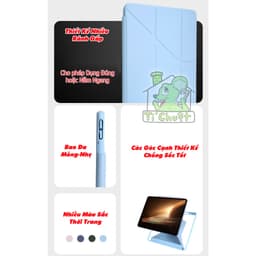 Bao Da MTB OPPO PAD 2 / OnePlus PAD 1 11.61" 2023 Gấp Khúc Lưng Acrylic Cứng Trong Suốt Viền Dẻo Có Nam Châm 5