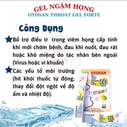[Hàng cty ko hủy] Gel Ngậm Họng chiết xuất ép tinh dầu lạnh Otosan Gel Forte  Giảm Ho, Đau Rát Họng An Toàn Cho Mẹ & Bé 3