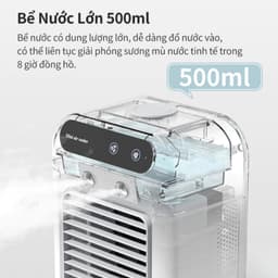 Quạt Điều Hoà Mini XM Youpin 3Life 500ml 2 Tốc Độ Gió Chế Độ Phun Hơi Nước Ướt Làm Mát Không Ồn Pin Dùng 6h 2