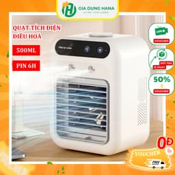 Quạt Điều Hoà Mini XM Youpin 3Life 500ml 2 Tốc Độ Gió Chế Độ Phun Hơi Nước Ướt Làm Mát Không Ồn Pin Dùng 6h 1