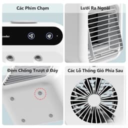 Quạt Điều Hoà Mini XM Youpin 3Life 500ml 2 Tốc Độ Gió Chế Độ Phun Hơi Nước Ướt Làm Mát Không Ồn Pin Dùng 6h 9