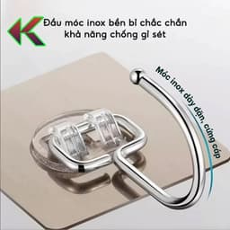 combo 10 cái đến 50 cái Móc dán tường chịu lực siêu dính treo đồ, vật dụng đa năng tiện ích inox 304 9