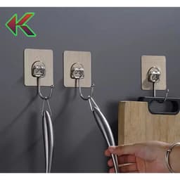 combo 10 cái đến 50 cái Móc dán tường chịu lực siêu dính treo đồ, vật dụng đa năng tiện ích inox 304 6
