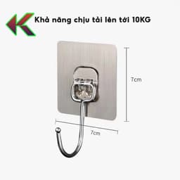 combo 10 cái đến 50 cái Móc dán tường chịu lực siêu dính treo đồ, vật dụng đa năng tiện ích inox 304 8