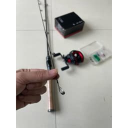 ComBo Cần Câu Cá ul Cán Gỗ 1m68 1m8 1m98 máy ngang tay phải và trái và máy đứng ac2000 kèm phụ kiện 8