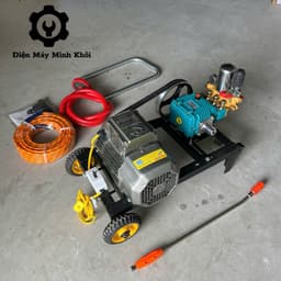 [Dây 20M] Bộ máy rửa xe áp lực 1.5HP Osaika mô tơ 2HP dây đồng| Máy rửa xe công nghiệp cao áp 2