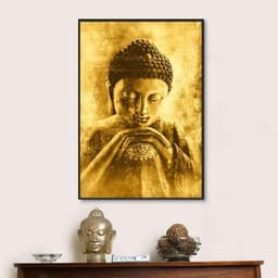 Tranh canvas treo tường mặt Phật budha decor phòng thờ - phòng khách 60 x 90 cm 4