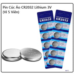 Vỉ 5 viên PIN CMOS 2032 (loại rẻ) Dùng Cho CMOS Máy Tính và các thiết bị máy tính-chìa khóa 1