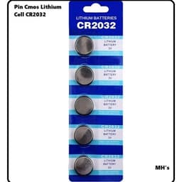 Vỉ 5 viên PIN CMOS 2032 (loại rẻ) Dùng Cho CMOS Máy Tính và các thiết bị máy tính-chìa khóa 6