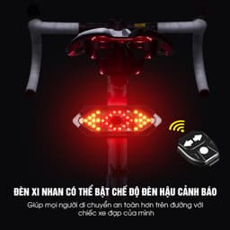 Đèn Xi Nhan Xe Đạp Thể Thao, Đèn Led Xi Nhan Xe Đạp Sạc USB, Chống Nước, Điều Khiển Từ Xa - XN01 3