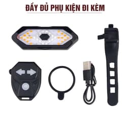Đèn Xi Nhan Xe Đạp Thể Thao, Đèn Led Xi Nhan Xe Đạp Sạc USB, Chống Nước, Điều Khiển Từ Xa - XN01 5