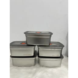 ( COMBO 5 hộp 2200ML ) inox 304 loại 1 có đắp đậy hút chân không khay đựng thực phẩm đồ ăn trong tủ lạnh An Toàn Sạch Sẽ 7
