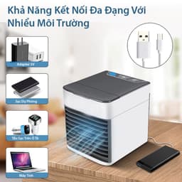 Quạt Điều Hòa Mini Z6E Hơi Nước Tạo Ẩm Làm Mát Không Khí Để Bàn Nhỏ Gọn 3