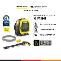 Máy phun rửa áp lực cao Karcher K Mini - Công suất 1400W, áp lực tối đa 110 bar nhỏ gọn - Bảo hành 24 tháng 2