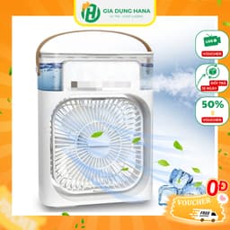 Quạt Điều Hoà Hơi Nước Mini Làm Mát Để Bàn 3 Chế Độ Gió Dung Tích Bình 600ML Tích Hợp Đèn Led M262 1