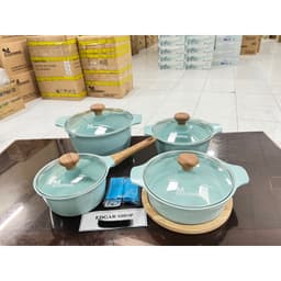 Nồi Đúc Đáy Từ Chống Dính Xanh Ngọc ECORAMIC Size 16-18-22 CM 5