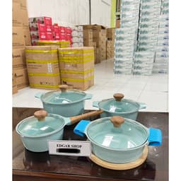 Nồi Đúc Đáy Từ Chống Dính Xanh Ngọc ECORAMIC Size 16-18-22 CM 8