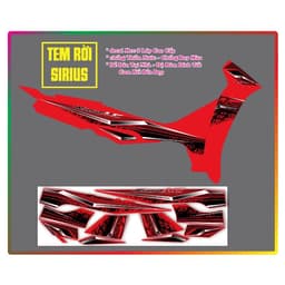 Tem Rời Sirius Trắng Dán Xe Trắng 3lớp chống thấm nước cực đẹp 4