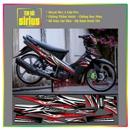 Tem Rời Sirius Đỏ Đen Xe Màu Đen 3lớp Chống Thấm Nước đẹp hot mẫu mới 1
