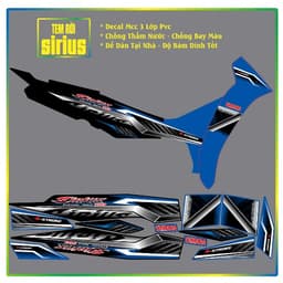 Tem Rời Sirius Xanh Đen Đen đỏ Đen xanh tem chế 3 lớp mới hót đẹp 5